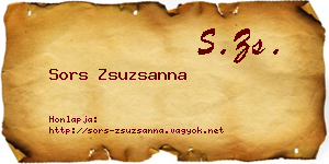 Sors Zsuzsanna névjegykártya